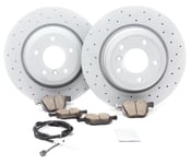 BMW Drilled Brake Kit - Zimmermann/Akebono 34216855004KT8