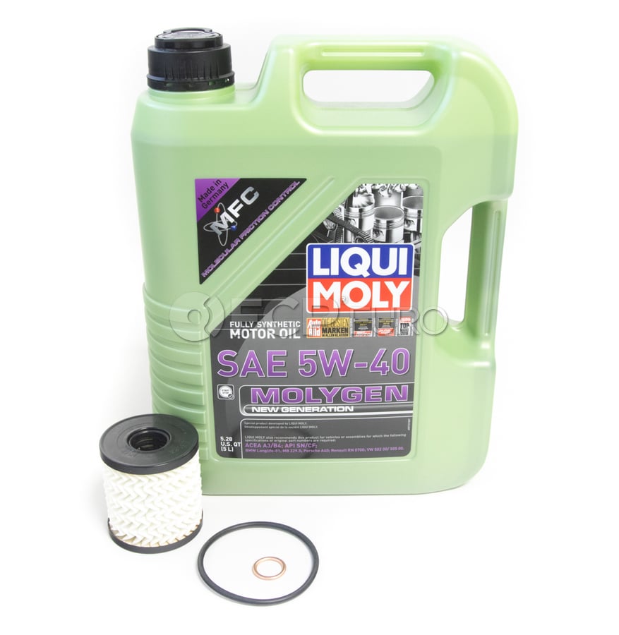 Mini 5W40 Oil Change Kit - Liqui Moly Molygen/Purflux 11427622446KT4M