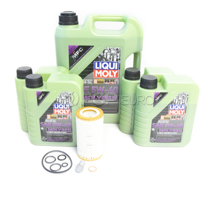 Mercedes Oil Change Kit 5W-40 - Liqui Moly Molygen 0001802609.9L