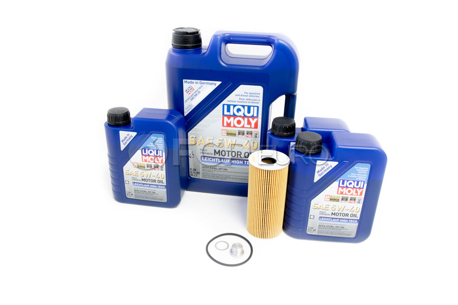 Porsche Engine Oil Change Kit (5W-40) - Liqui Moly/Mahle 9A110722400KT2