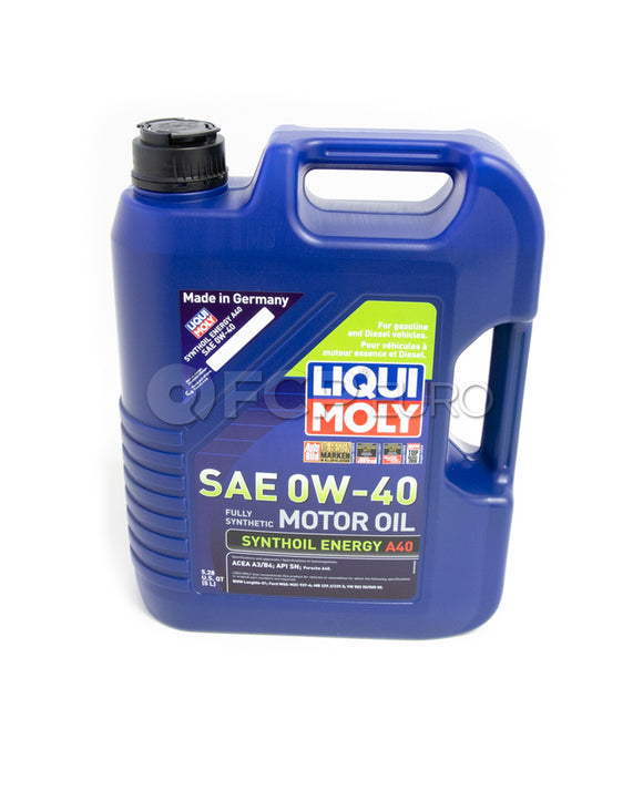 Porsche Engine Oil Change Kit (0W-40) - Liqui Moly/Mahle 9A110722400KT
