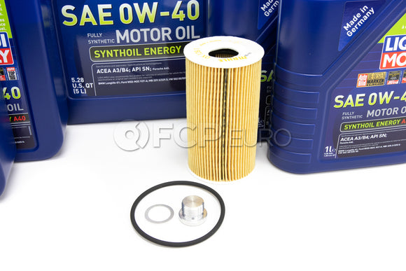 Porsche Engine Oil Change Kit (0W-40) - Liqui Moly/Mahle 99610722560KT