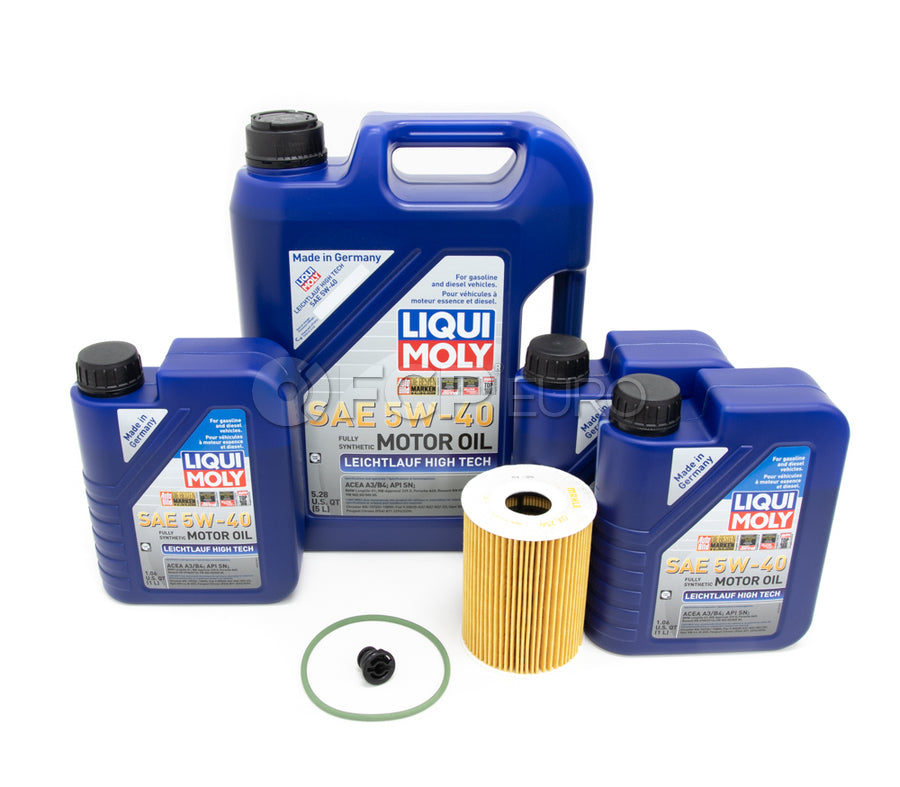 Porsche Engine Oil Change Kit (5W-40) - Liqui Moly/Mahle 9912OILKT2