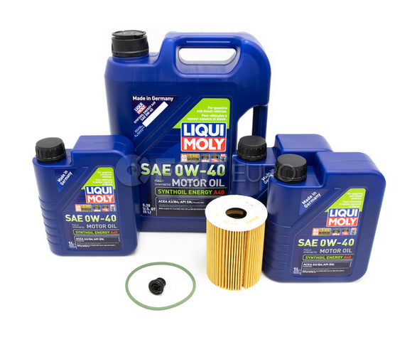 Porsche Engine Oil Change Kit (0W-40) - Liqui Moly/Mahle 9912OILKT3