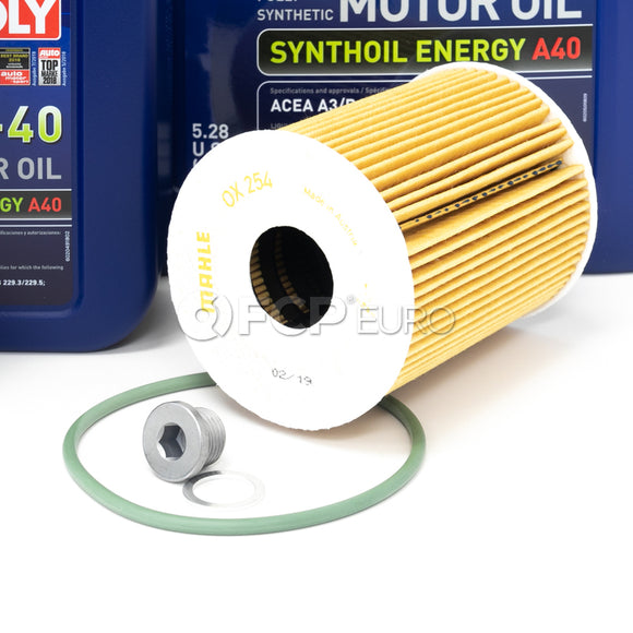 Porsche Engine Oil Change Kit (0W-40) - Liqui Moly/Mahle 95BOILKT3