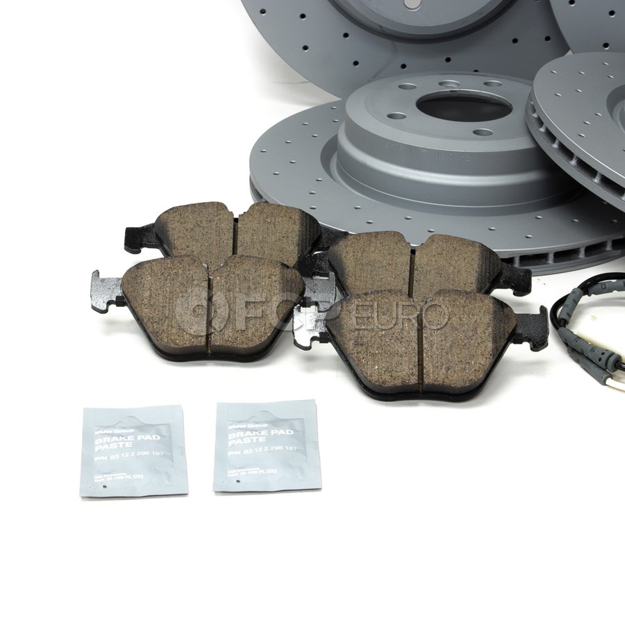 BMW Drilled Brake Kit - Zimmermann/Akebono 34116855000KTFR13 - 0