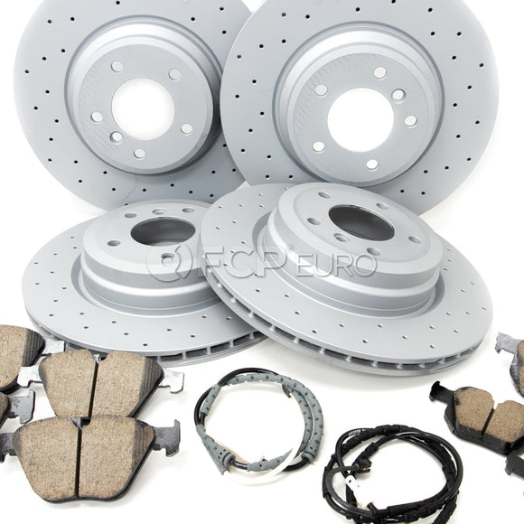 BMW Drilled Brake Kit - Zimmermann/Akebono 34116855000KTFR13