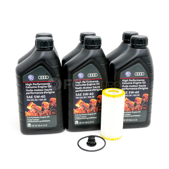 VW Oil Change Kit (5W40) - Genuine VW KIT-521859