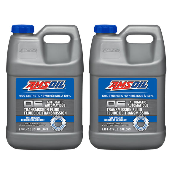 AMSOIL OE Fuel-Efficient 100% Synthetic Automatic Transmission Fluid Case of 2