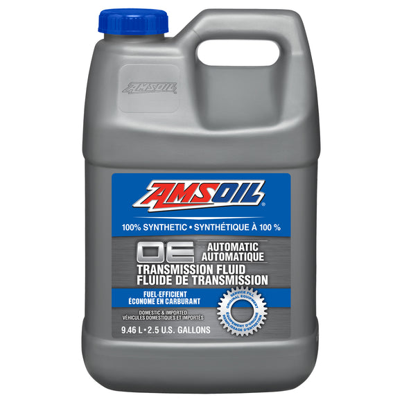 AMSOIL OE Fuel-Efficient 100% Synthetic Automatic Transmission Fluid 9.46 Liter Jug