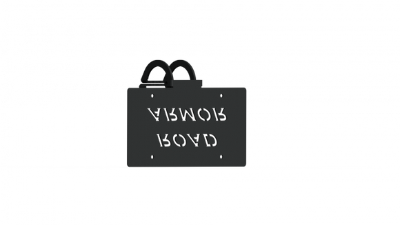 Road Armor 3.6in Offset Fairlead Mount - Tex Blk