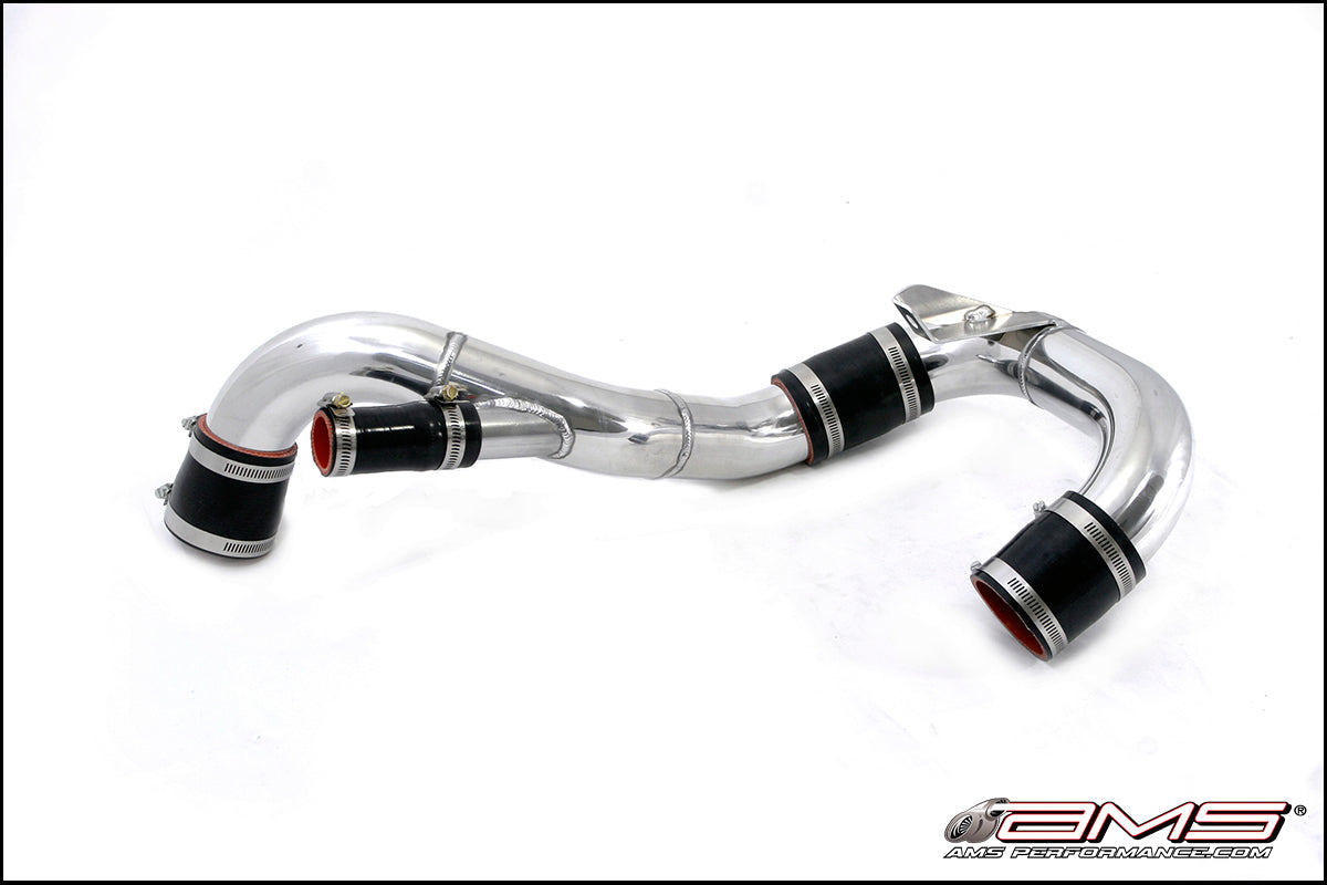 AMS EVO X Lower IC Pipe Kit for stock flange *BLACK POWDER COATED* - 0
