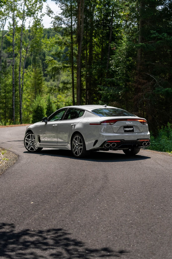 2022 KIA STINGER 2.5 INCH CAT-BACK EXHAUST QUAD REAR EXIT, ACTIVE PROFILE