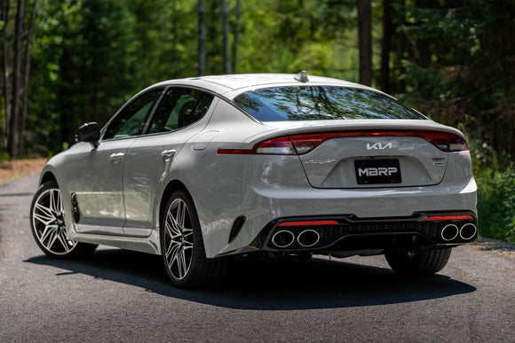 2022 KIA STINGER 2.5 INCH CAT-BACK EXHAUST QUAD REAR EXIT, ACTIVE PROFILE