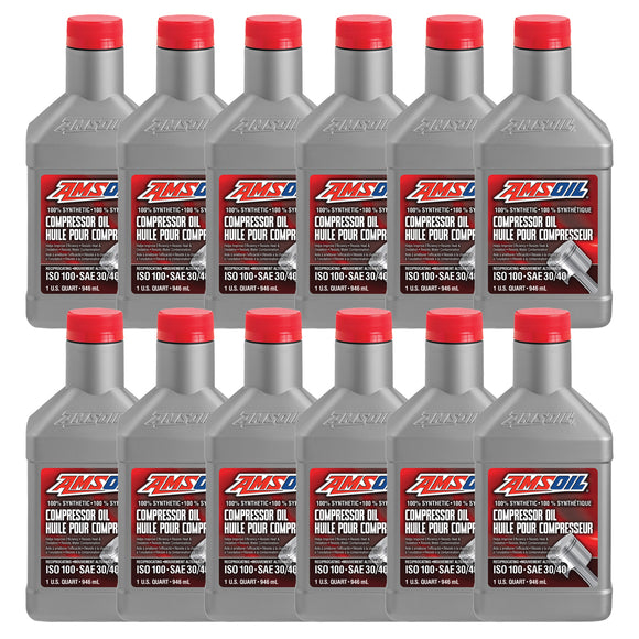 AMSOIL ISO 100 100% Synthetic Compressor Oil Case of 12