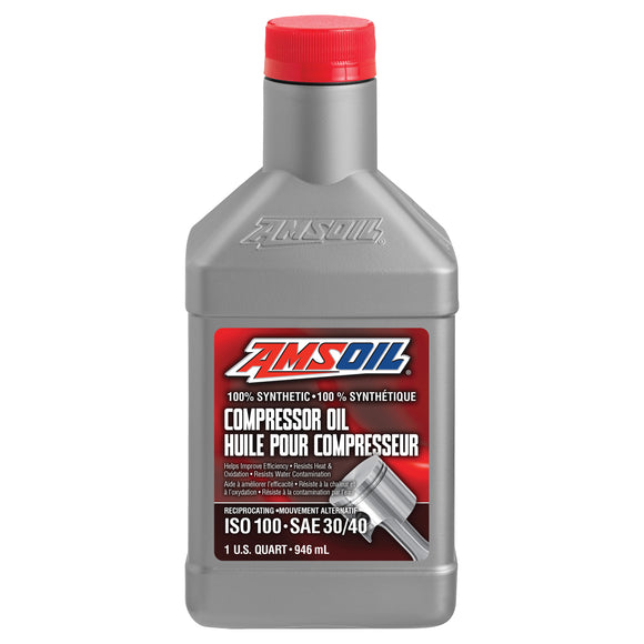 AMSOIL ISO 100 100% Synthetic Compressor Oil 946 ml Bottle