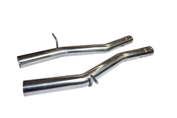 Kooks 3" GREEN Catted Header-Back Muffler Delete Exhaust w/Black Tips.