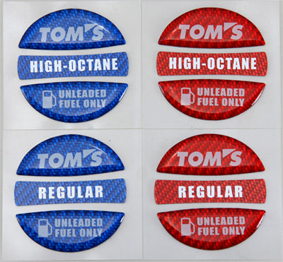TOM'S Racing Fuel Cap Garnish (Blue-High Octane) - 0