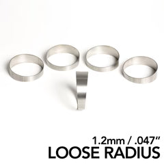 Ticon Industries 2.5in 45 Degree 3.75in CLR Loose Radius 1.2mm/.047in Wall Titanium Pie Cuts - 5pk