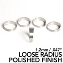 Ticon Industries 2.5in Diameter 1.5D Loose Radius 1.2mm/.047in Polished Titanium Pie Cut - 5pk-1