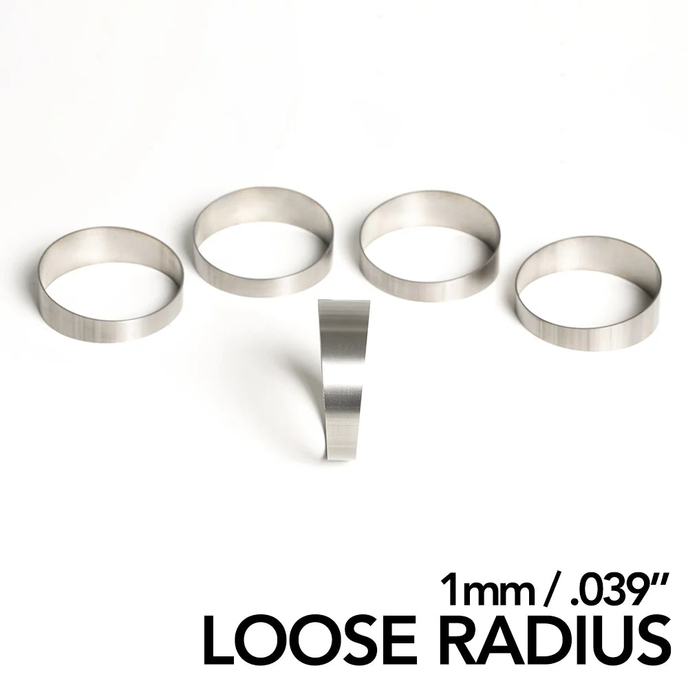 Ticon Industries 2.25in 45 Degree 1.74D/3.915in CLR Loose Radius 1mm Wall Titanium Pie Cuts - 5pk