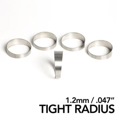 Ticon Industries 2.36in 45 Degree 1.25D/2.95in CLR TR 1.2mm/.047in Wall Titanium Pie Cuts - 5pk