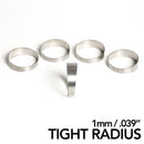 Ticon Industries 2.50in 45 Degree 1.26D/3.15in CLR Tight Radius 1mm Wall Titanium Pie Cuts - 5pk-1