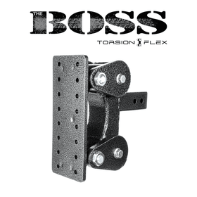 The BOSS TORSION-FLEX Pintle Plate 2" Shank 5.5" Drop 1.7K TW 16K Hitch