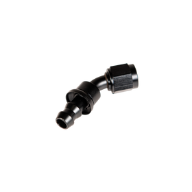 Fleece Performance Universal -8AN 45Deg to Hose Barb - Black - 0