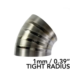 Ticon Industries 3.5in Dia 1D Tight Radius 45Deg Bend 1mm/.039in Pre Welded Titanium Pie Cut - 5pk