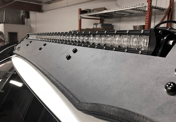 Cali Raised 40 Cut-Out Prinsu Roof Rack Slim Led Light Bar Bracket Kit - W/ 42 Inch Slim Led Light