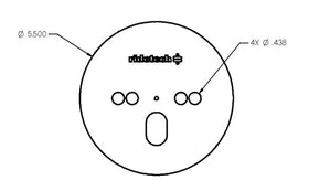 Ridetech Airspring Pattern Plate Centered
