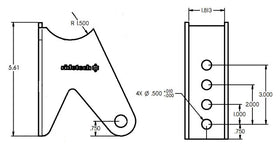 Ridetech Tri Link Axle Bracket