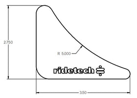 Ridetech Gusset 1/8in Mild Steel 2.75in x 3.5in