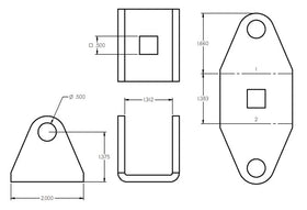 Ridetech Shockwave Eye-Stud Adapter