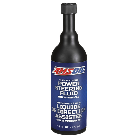 AMSOIL 100% Synthetic Multi-Vehicle Power Steering Fluid 473 ml Bottle