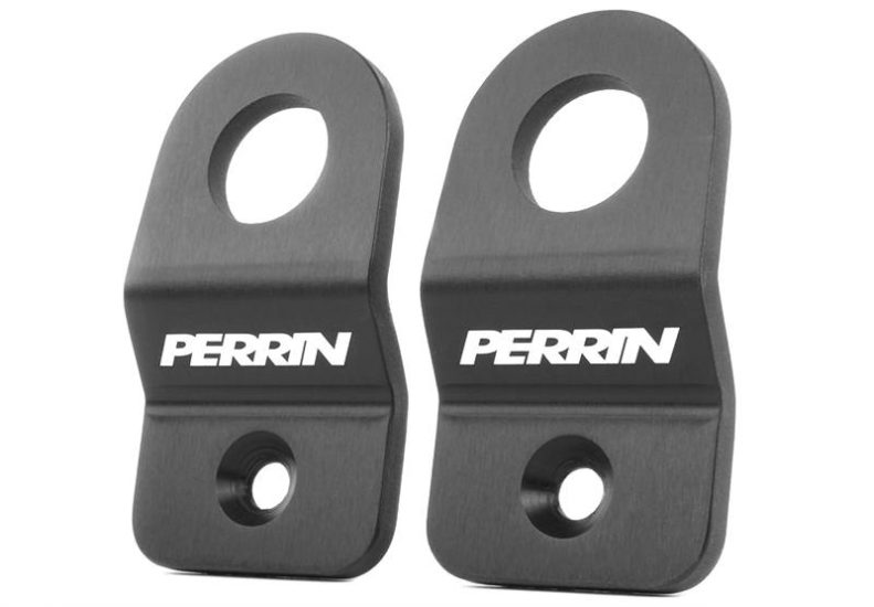 Perrin 08+ Subaru Black Upper Radiator Bracket Set - 0