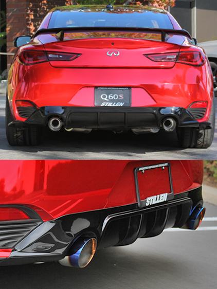 STILLEN REAR DIFFUSER: 17-18 INFINITI Q60 - UNPAINTED