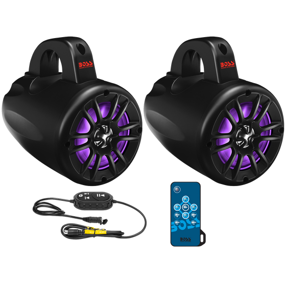 BOSS Audio Systems ATV 4in Amplified Bluetooth Waketower IPX5 Speakers
