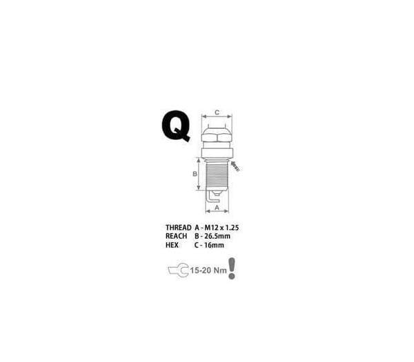 Brisk Silver Racing QR08S Spark Plug - Priced Each