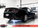 AWE Touring Edition Axle-back Exhaust for the S197 Ford Mustang GT - Chrome Silver Tips-12