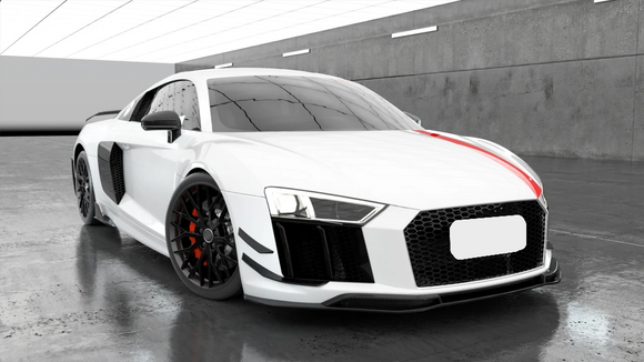 Carbon Fiber 3PCS Front Lip for Audi R8 Gen 2 V10 Coupe 2016-2018