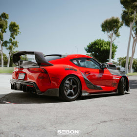 MB-style carbon fiber rear diffuser for 2020-2026 Toyota GR Supra - 0