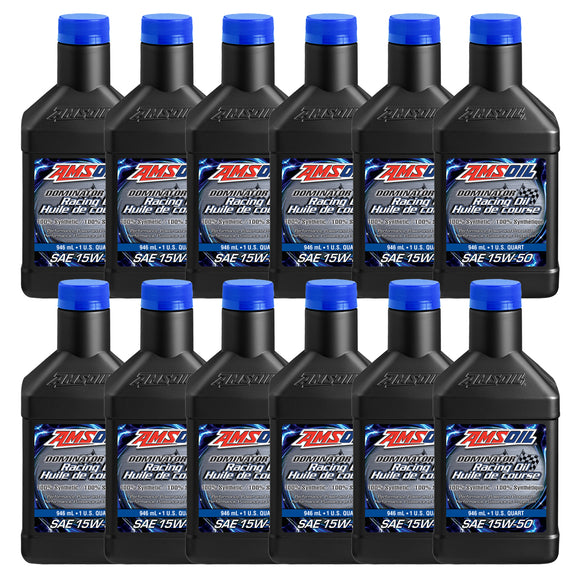 AMSOIL DOMINATOR 15W-50 100% Synthetic Racing Oil Case of 12