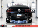 AWE Track Edition Axle-back Exhaust for the S197 Ford Mustang GT - Chrome Silver Tips-7