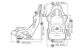 Recaro Podium GF Large/Right Hand Seat - Perlon Velour Blk - 0