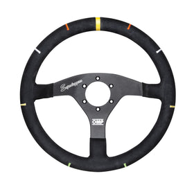 OMP Recce Series Steering Wheel 350 mm - Black/White