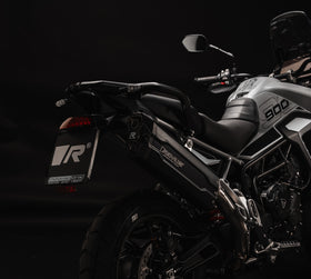 Remus Triump Tiger 900 Stainless Steel Slip-On Exhaust (Remus 8 2.0) - Black - 0