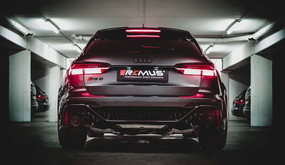 Remus 2019 Audi RS6 Avant 4.0L Turbo (w/GPF) Axle Back Exhaust w/Mid Silencer/Carbon Tail Pipe Set