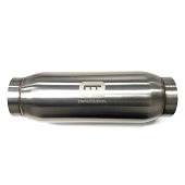 Stainless Bros 3.5in Round Body x 12.0in Length 2.50in Inlet/Outlet Bullet Resonator
